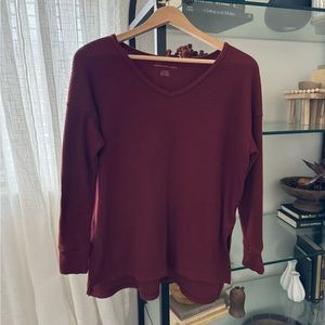 American Eagle waffle knit sweater top XS oversized
